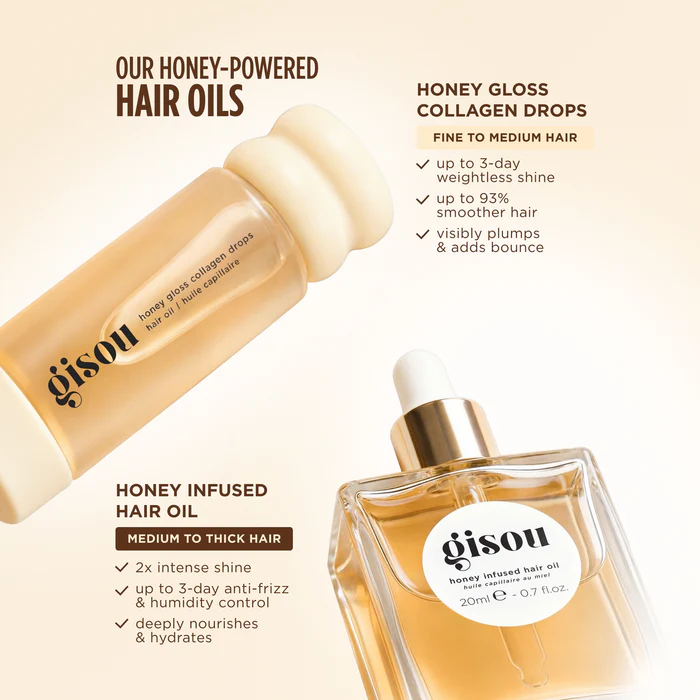 GISOU Honey Gloss Collagen Drops Hair Oil 10